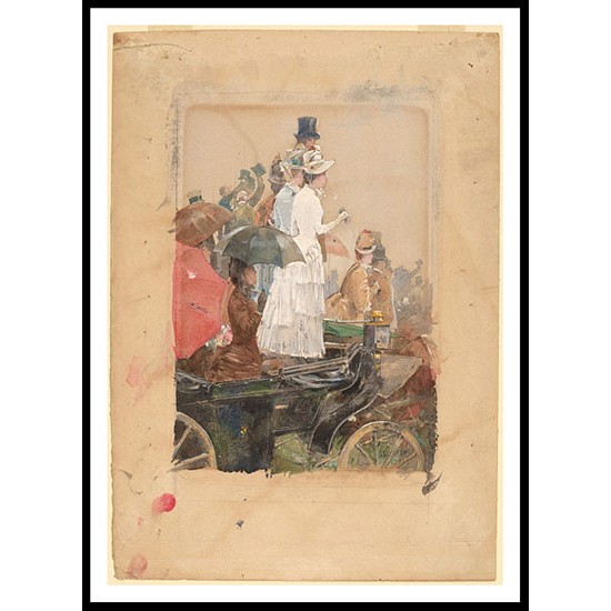 Spectators at the Grand Prix 1888, A New Print Of a Frederick Childe Hassam Painting