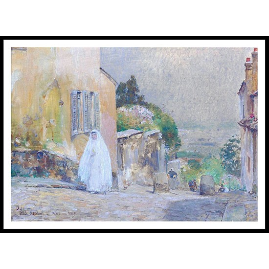 Spring Morning Rue Mt. Cenis Montmartre 1889, A New Print Of a Frederick Childe Hassam Painting