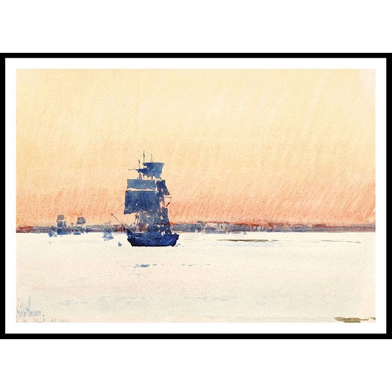 Square Rigger 1892, A New Print Of a Frederick Childe Hassam Painting