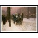 Street Scene with Hansom Cab 1887, A New Print Of a Frederick Childe Hassam Painting