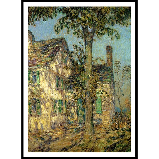 Sunlight on an Old House Putnam, A New Print Of a Frederick Childe Hassam Painting