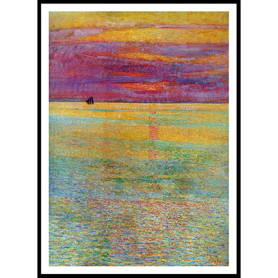 Sunset at Sea 1911, A New Print Of a Frederick Childe Hassam Painting