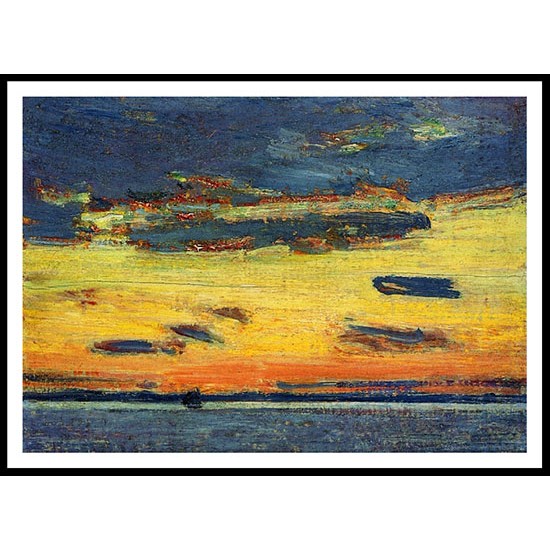 Sunset on the Sea 1908, A New Print Of a Frederick Childe Hassam Painting