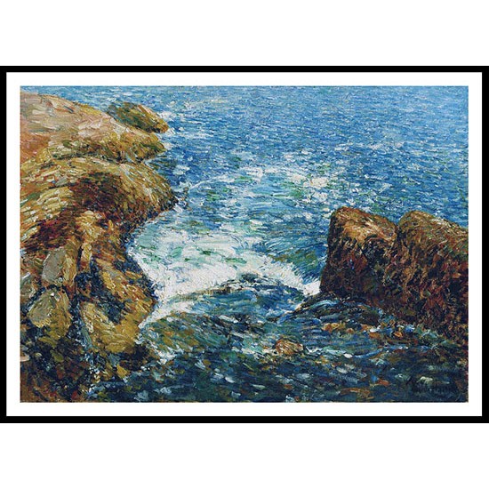 Surf and Rocks 1906, A New Print Of a Frederick Childe Hassam Painting