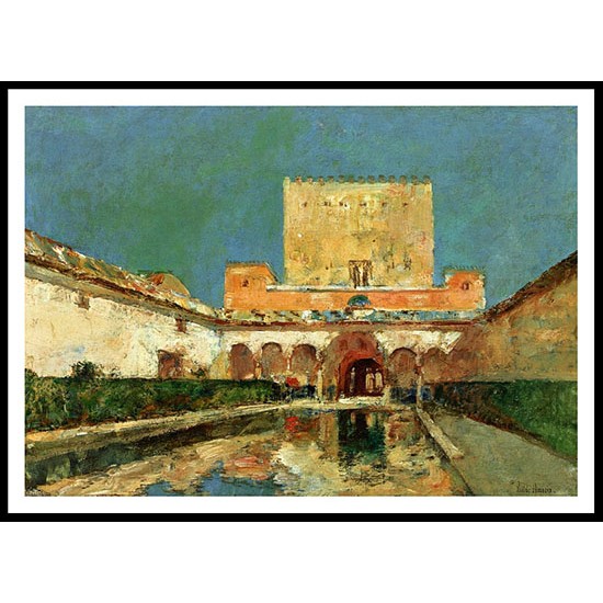 The Alhambra (aka Summer Palace of the Caliphs Granada Spain) 1883, A New Print Of a Frederick Childe Hassam Painting