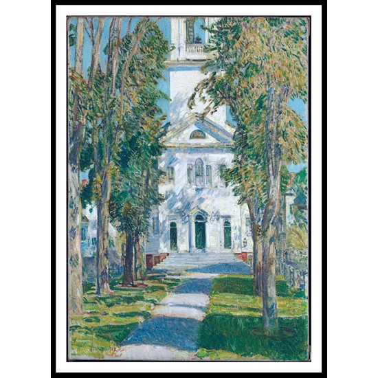 The Church at Gloucester 1918, A New Print Of a Frederick Childe Hassam Painting