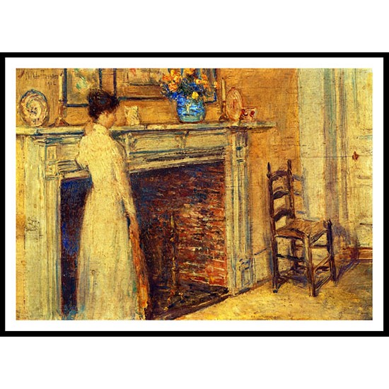 The Fireplace 1912, A New Print Of a Frederick Childe Hassam Painting