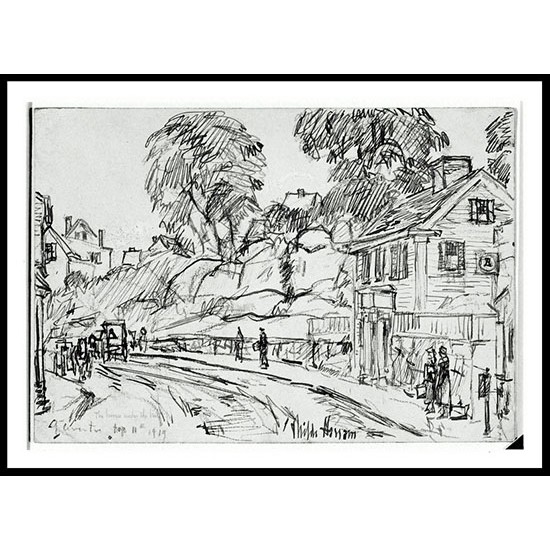 The House under the Hill at Gloucester 1919, A New Print Of a Frederick Childe Hassam Painting