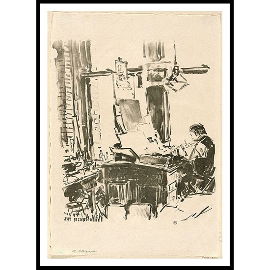 The Lithographer 1918, A New Print Of a Frederick Childe Hassam Painting