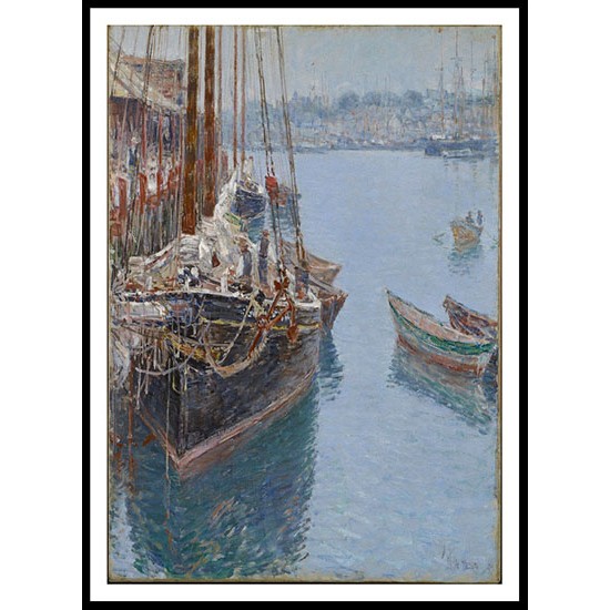 The Mackerel Schooner Gloucester 1890, A New Print Of a Frederick Childe Hassam Painting