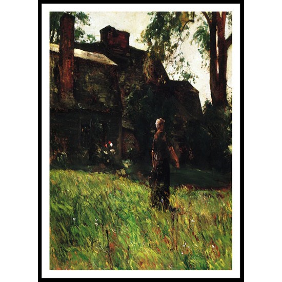 The Old Fairbanks House Dedham Massachusetts 1884, A New Print Of a Frederick Childe Hassam Painting