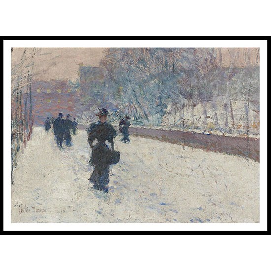 The Promenade Winter in New York 1895, A New Print Of a Frederick Childe Hassam Painting