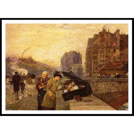 The Quai St. Michel 1888, A New Print Of a Frederick Childe Hassam Painting