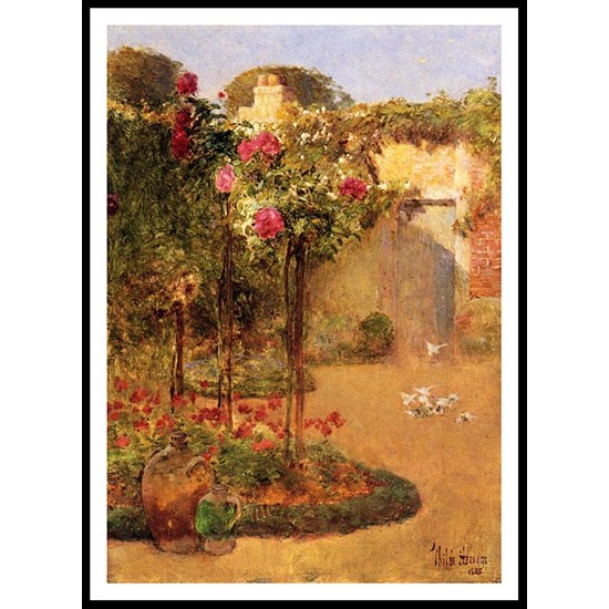 The Rose Garden 1888, A New Print Of a Frederick Childe Hassam Painting