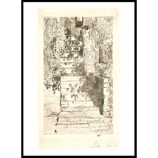 The Steps (Old Holley House Cos Cob) 1915, A New Print Of a Frederick Childe Hassam Painting