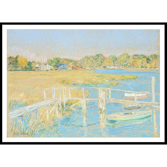 Up the River Late Afternoon October 1906, A New Print Of a Frederick Childe Hassam Painting