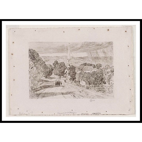 Vermont Village 1923, A New Print Of a Frederick Childe Hassam Painting