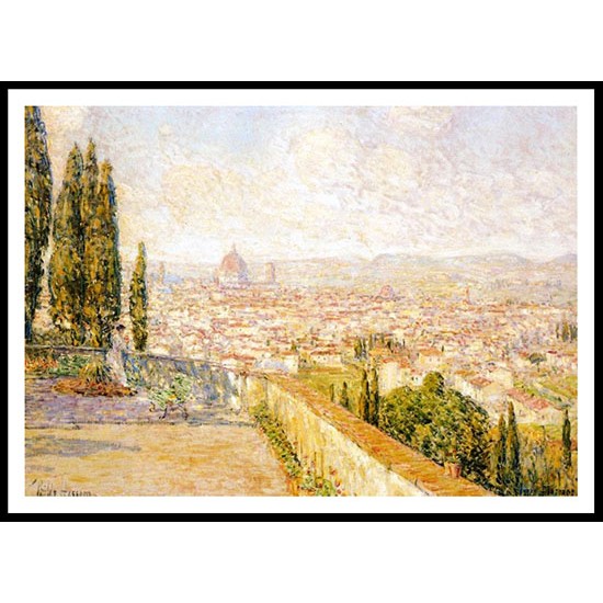 View of Florence from San Miniato, A New Print Of a Frederick Childe Hassam Painting