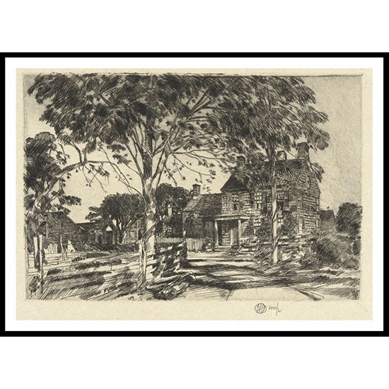 Walt Whitman's House 1927, A New Print Of a Frederick Childe Hassam Painting