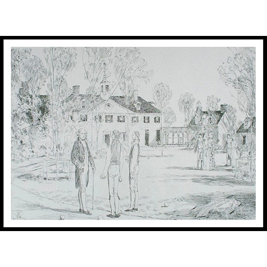 Washington at Mt. Vernon 1932, A New Print Of a Frederick Childe Hassam Painting