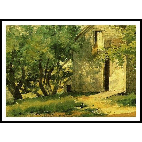 White Barn 1882, A New Print Of a Frederick Childe Hassam Painting