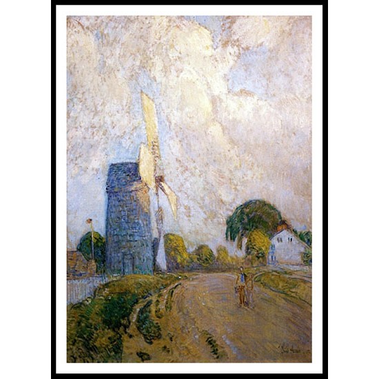 Windmill at Sundown East Hampton 1898, A New Print Of a Frederick Childe Hassam Painting