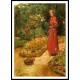 Woman Cutting Roses in a Garden 1888 89, A New Print Of a Frederick Childe Hassam Painting