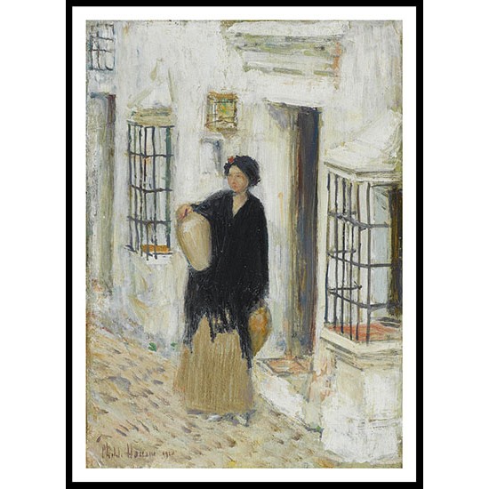 Woman in a Doorway 1910, A New Print Of a Frederick Childe Hassam Painting