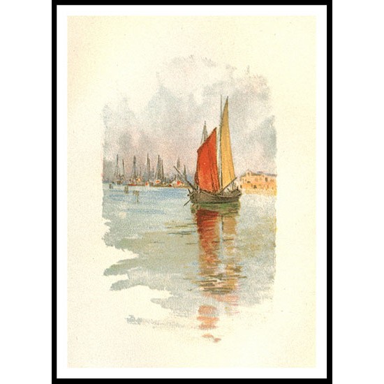 Woodboats and Dogana, A New Print Of a Frederick Childe Hassam Painting