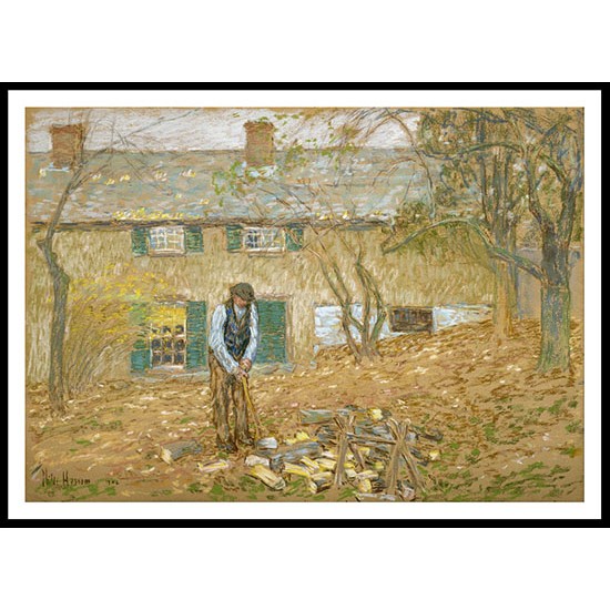 Woodchopper 1902, A New Print Of a Frederick Childe Hassam Painting