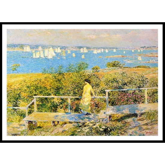 Yachts Gloucester Harbor 1899, A New Print Of a Frederick Childe Hassam Painting