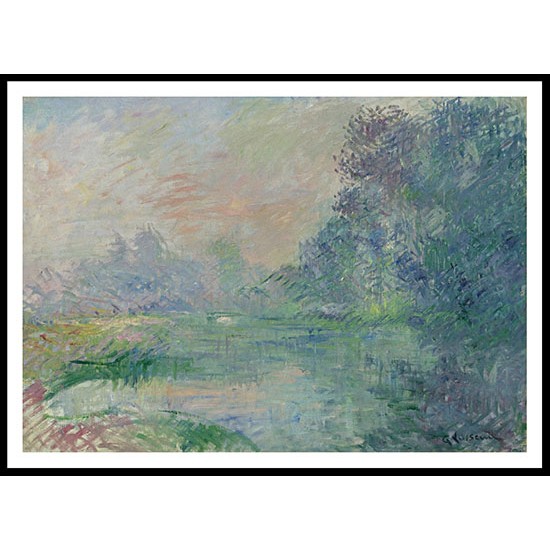 Bank of the Eure Morning Effect 1920, A New Print Of a Gustave Loiseau Painting