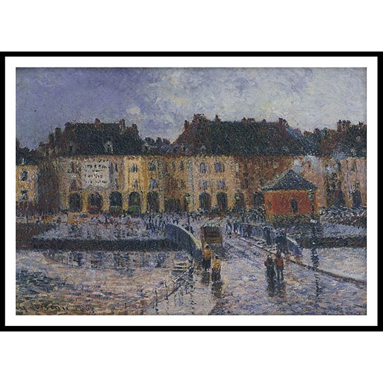 Fish Market at the Port of Dieppe 1903, A New Print Of a Gustave Loiseau Painting