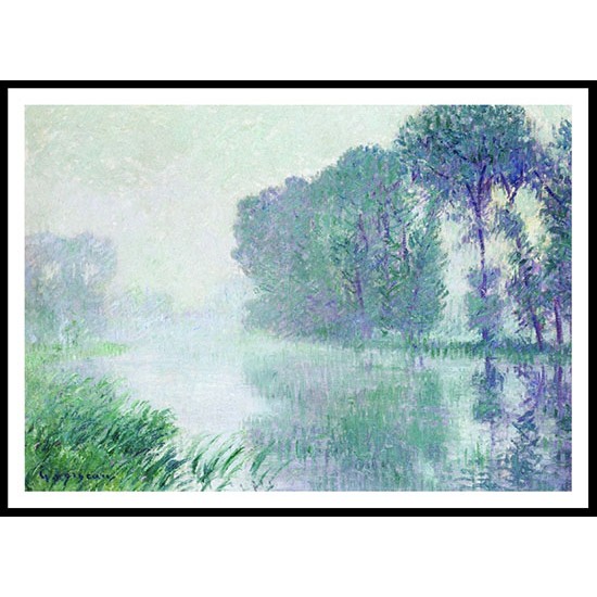 Fog on the River Morning Effect 1917, A New Print Of a Gustave Loiseau Painting