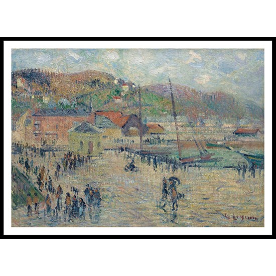 Grand Quay Fecamp 1925, A New Print Of a Gustave Loiseau Painting