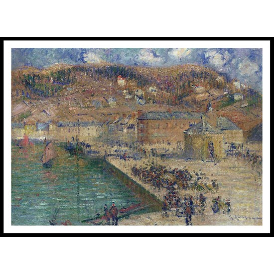 Grand Quay at Fecamp, A New Print Of a Gustave Loiseau Painting