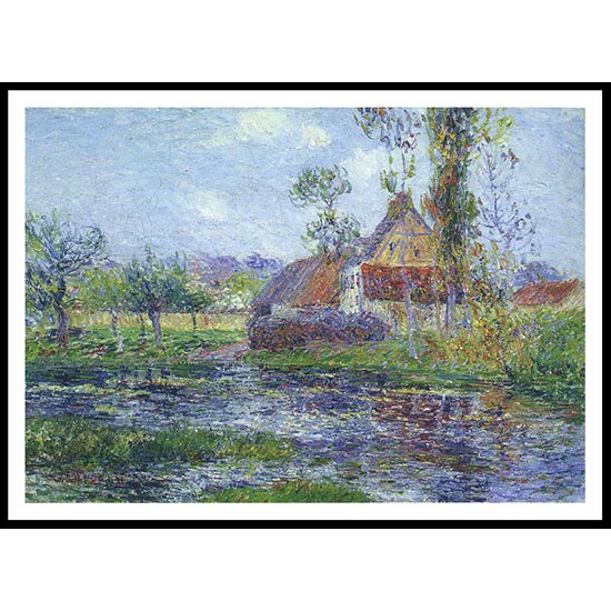 Hendreville by the Eure, A New Print Of a Gustave Loiseau Painting