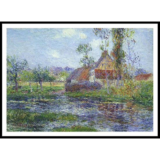 Hendreville by the Eure River, A New Print Of a Gustave Loiseau Painting