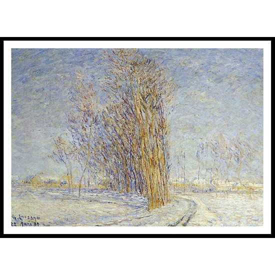 Landscape in Snow 1899, A New Print Of a Gustave Loiseau Painting