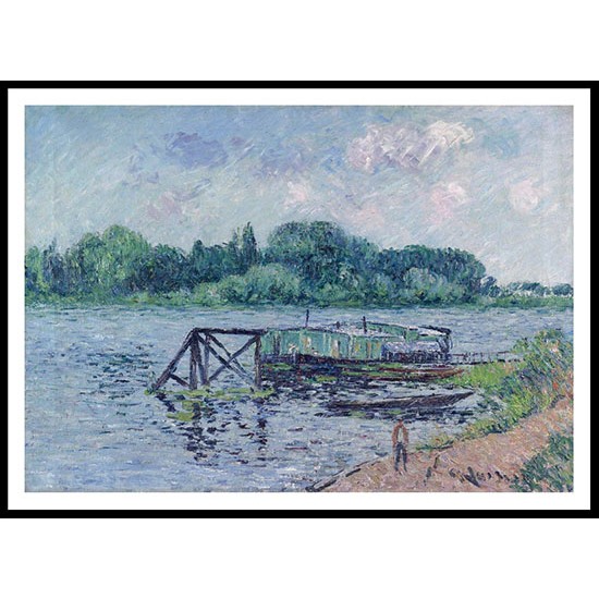 Laun Place on the Seine at Herblay 1906, A New Print Of a Gustave Loiseau Painting