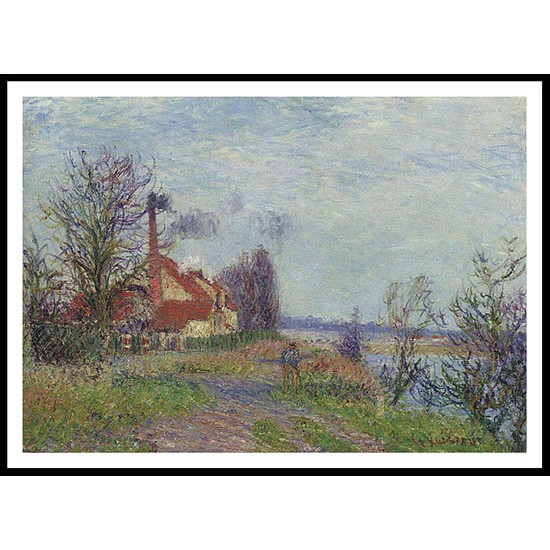 Paper Mill at Port Marly, A New Print Of a Gustave Loiseau Painting