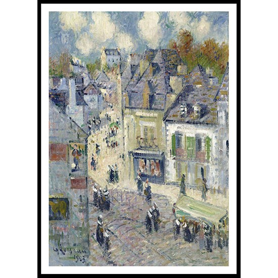 Pont Aven the Market 1923, A New Print Of a Gustave Loiseau Painting