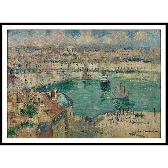 Port of Dieppe 1926, A New Print Of a Gustave Loiseau Painting