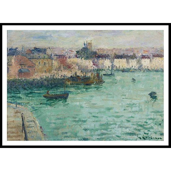 Port of Dieppe 1928 29, A New Print Of a Gustave Loiseau Painting