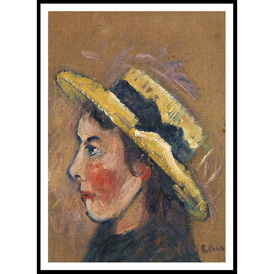 Portrait of Yvonne Loiseau 1923, A New Print Of a Gustave Loiseau Painting