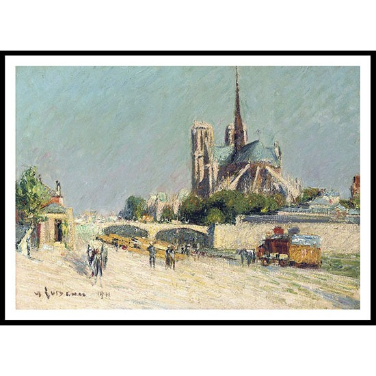 Quay of the Seine Notre Dame 1911, A New Print Of a Gustave Loiseau Painting