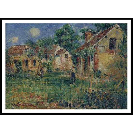 Small Farm in the Outskirts of Caen 1928, A New Print Of a Gustave Loiseau Painting