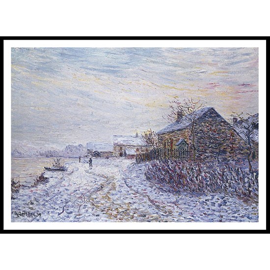 Snow Rifts near the Seine, A New Print Of a Gustave Loiseau Painting