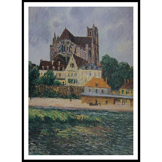 The Auxerre Cathedral 1907 01, A New Print Of a Gustave Loiseau Painting