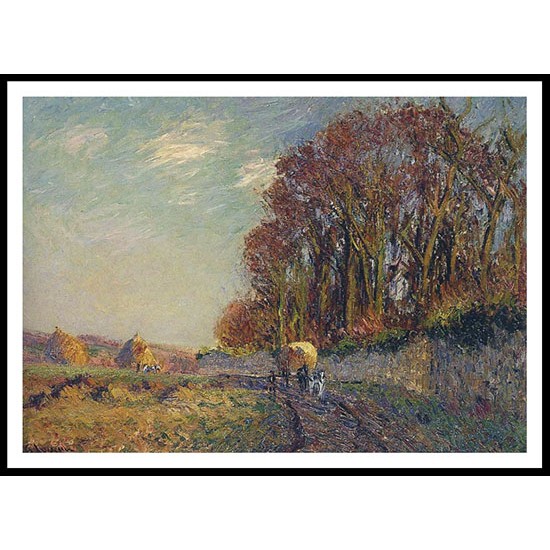 The Cart in an Autumn Landscape, A New Print Of a Gustave Loiseau Painting